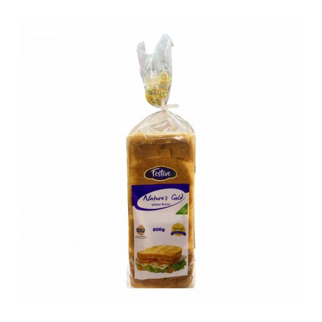NATURES GOLD WHITE BREAD 800G
